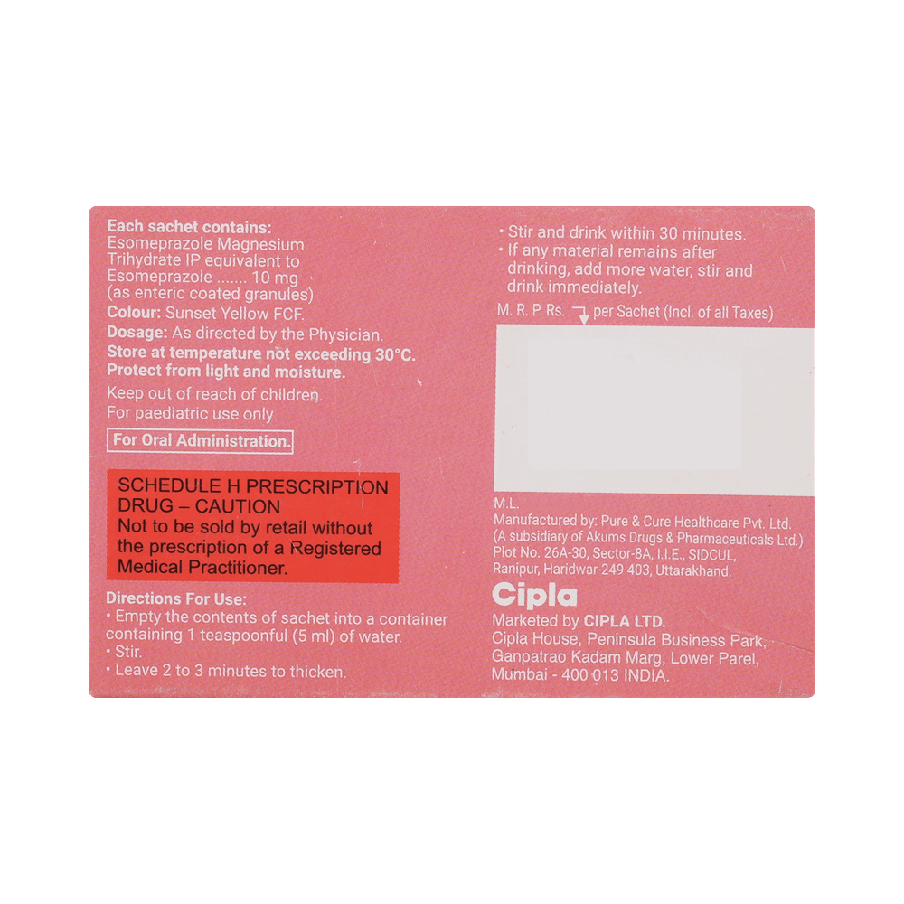 Esomac 10mg Granules