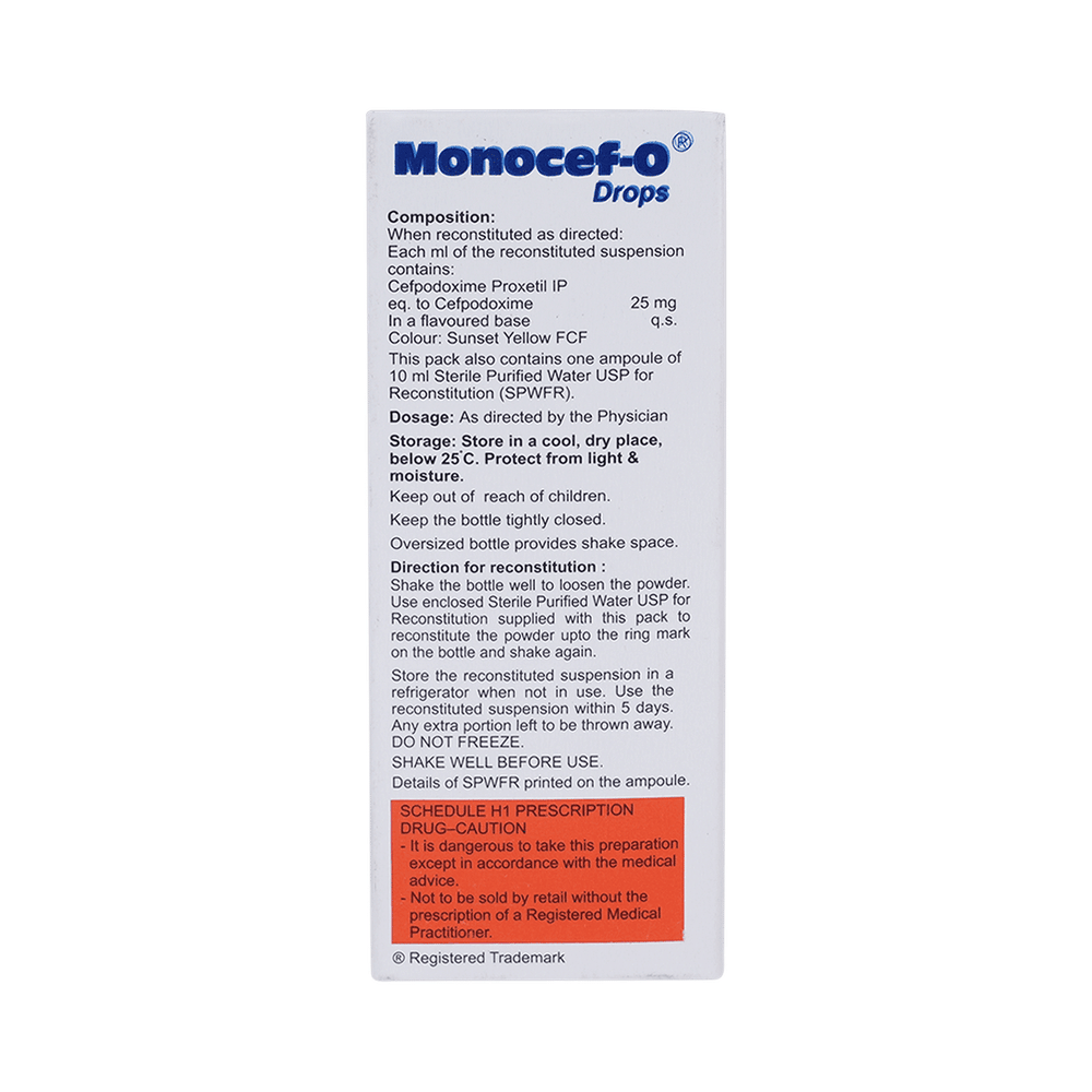 Monocef O 25mg Oral Suspension