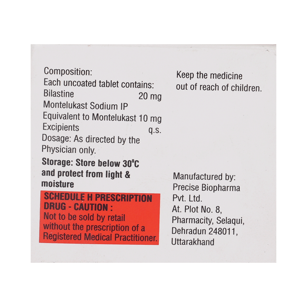 Bilagra M 20mg/10mg Tablet
