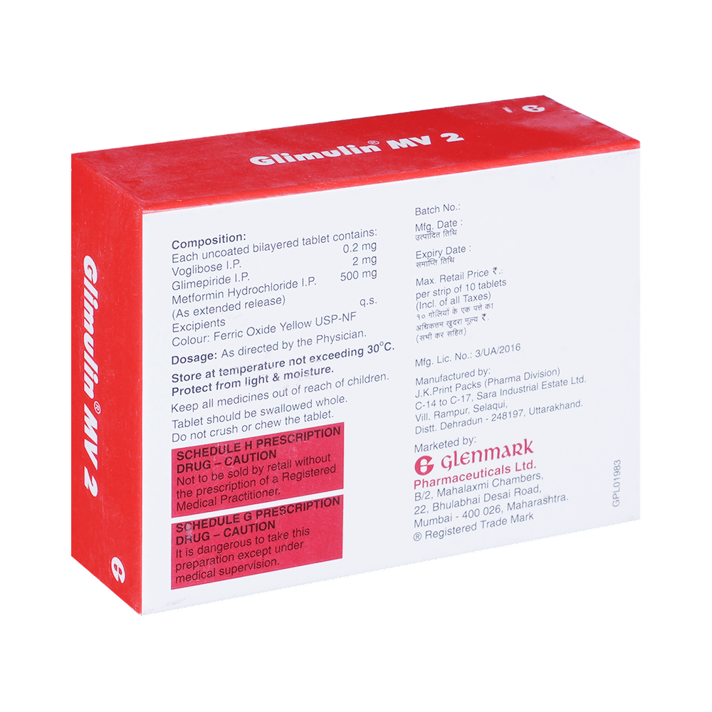 Glimulin MV 2 Tablet ER