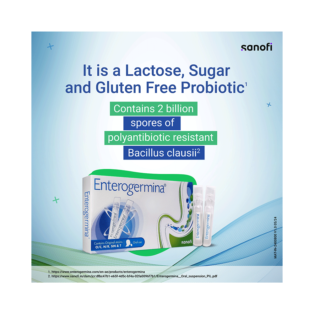 Enterogermina Probiotic Supplement | For Alterations of Intestinal Bacterial Flora & Stomach Care