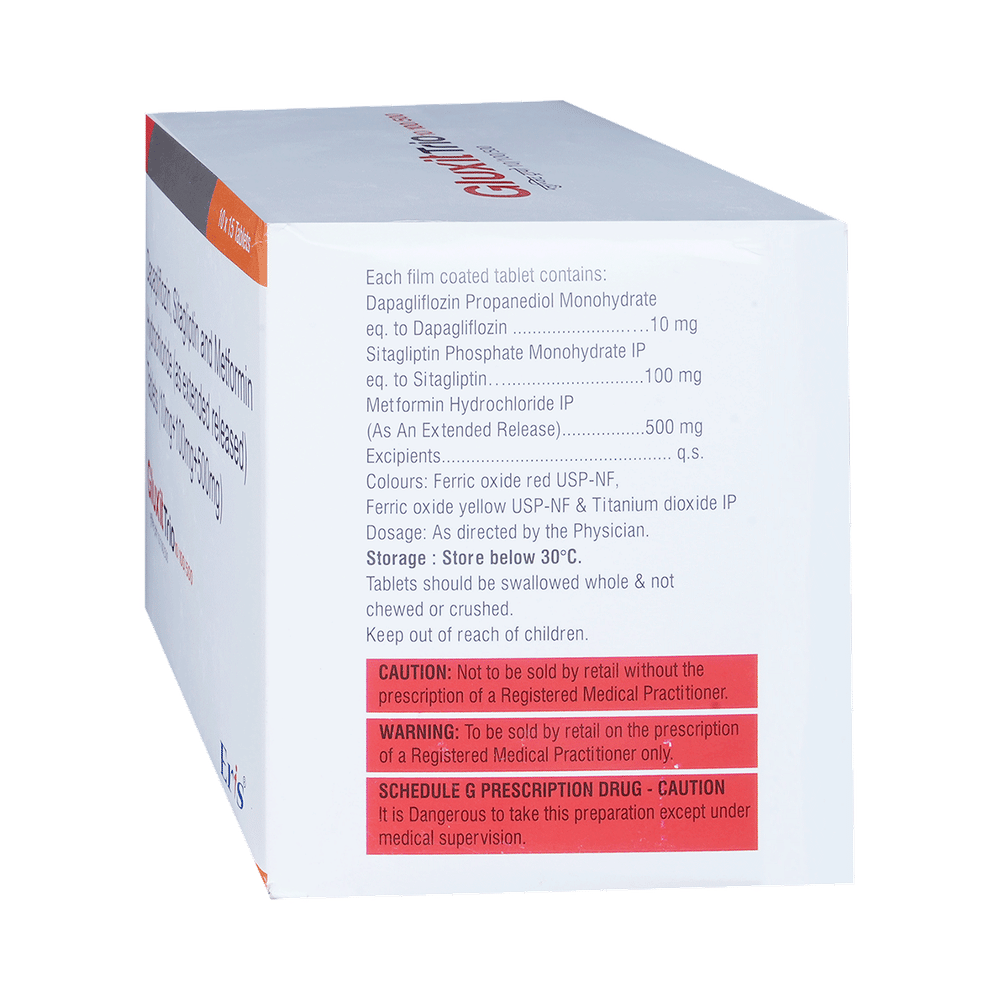 Gluxit Trio 10mg/500mg/100mg Tablet