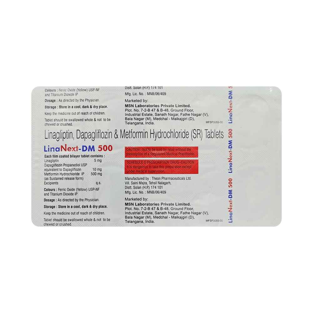 LinaNext-DM 10mg/5mg/500mg Tablet
