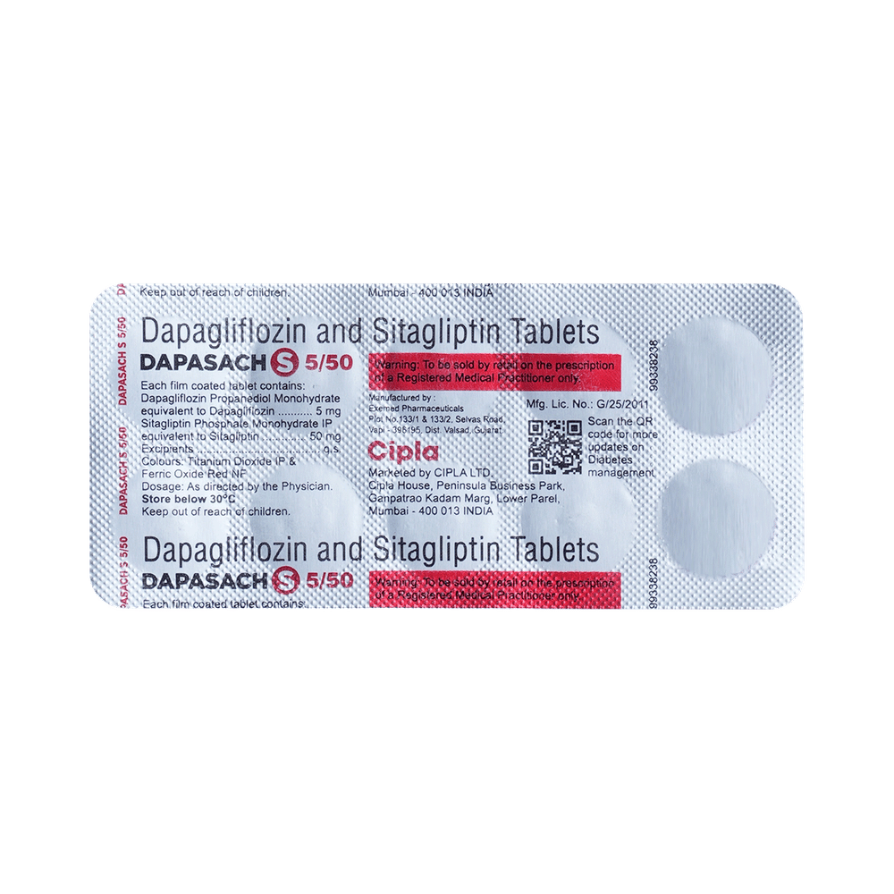 Dapasach S 5mg/50mg Tablet