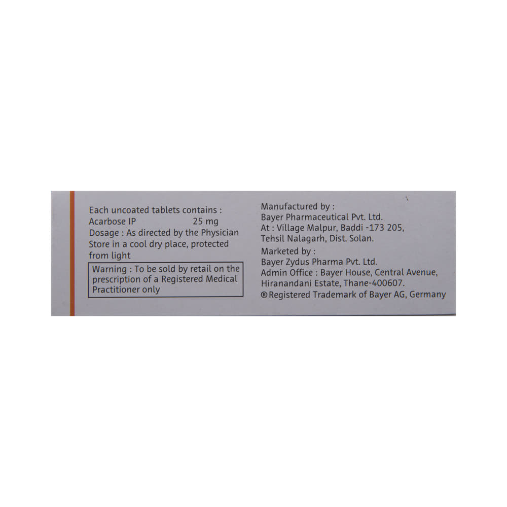 Glucobay 25 Tablet