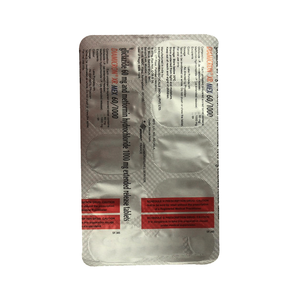 Diamicron XR Mex 60/1000 Tablet ER