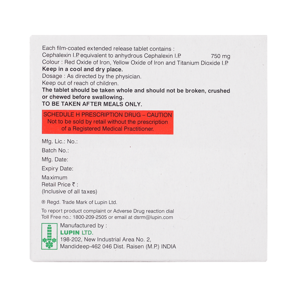 Ceff 750mg Tablet ER