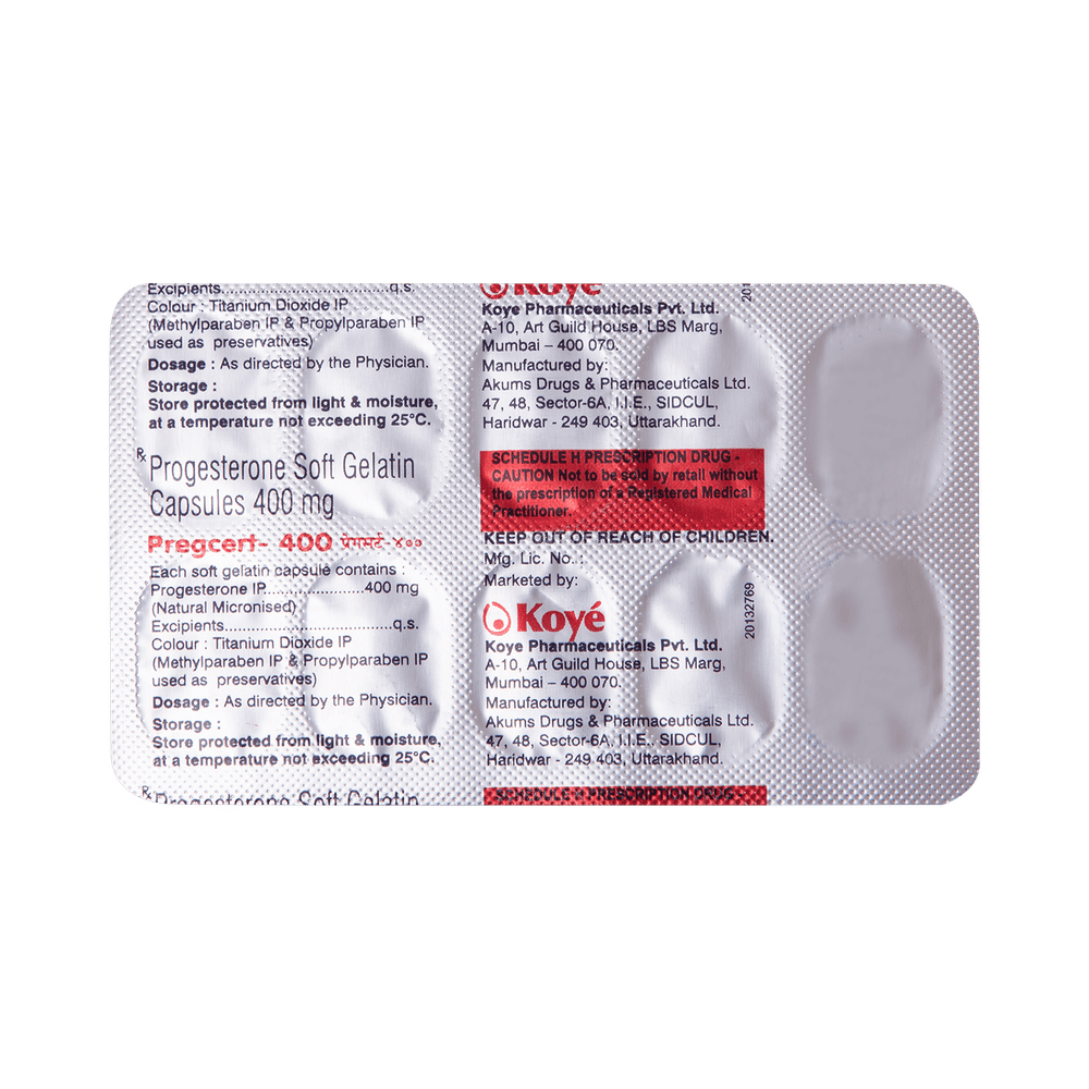 Pregcert 400mg Capsule