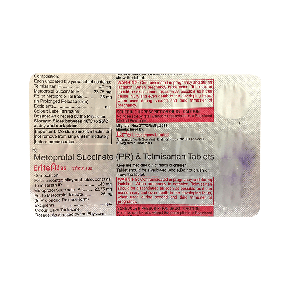 Eritel B 40mg/25mg Tablet PR