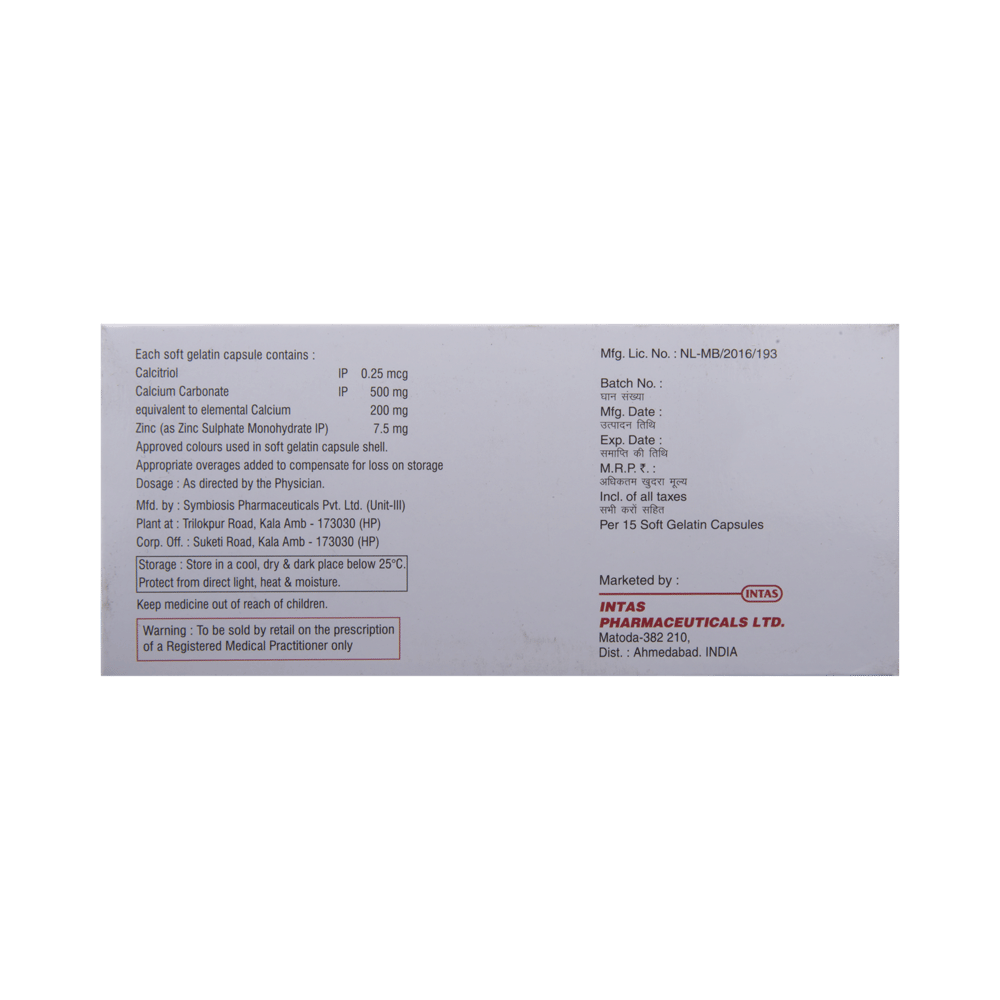 Calgel  Soft Gelatin Capsule from Intas for Bone and Nerves Health