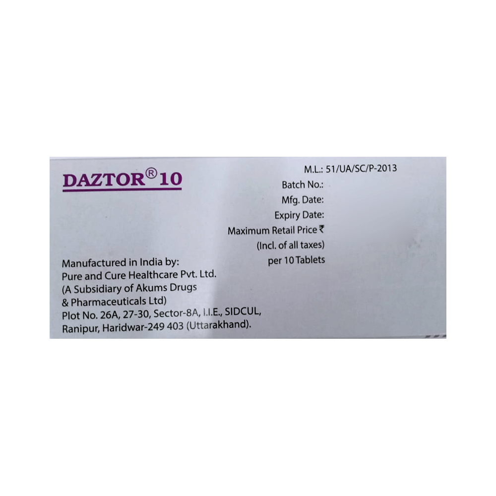 dAZtor 10 Tablet