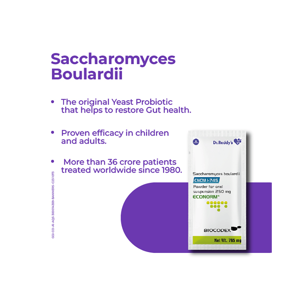 Econorm 250mg Probiotic Sachet for Children | For Diarrhoea Relief & Immunity Boost