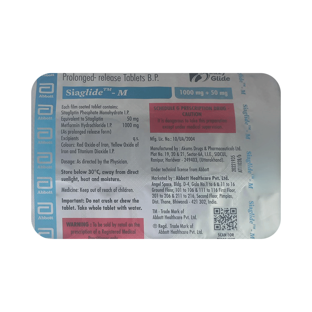 Siaglide-M 1000mg+50mg Tablet PR