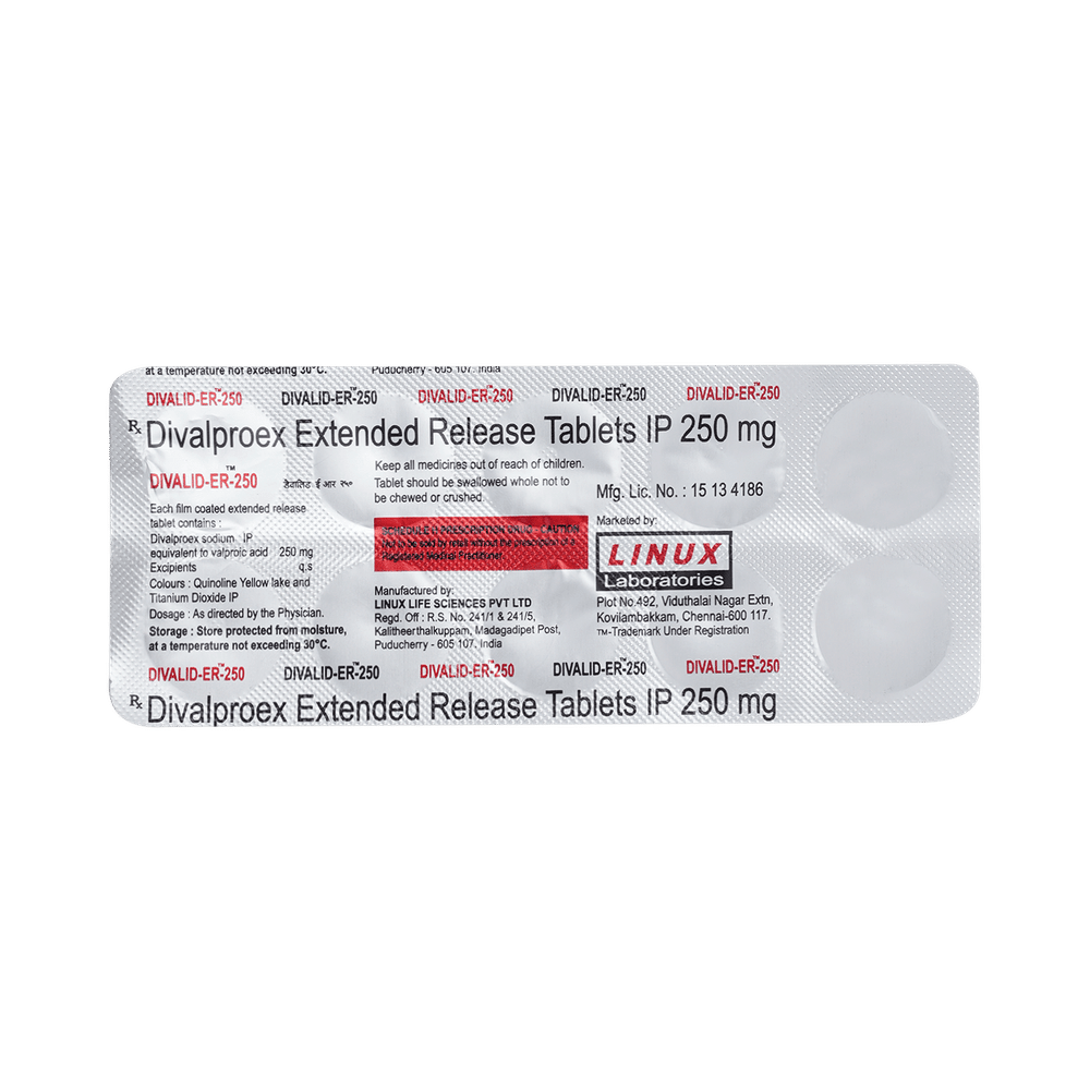 Divalid 250mg Tablet ER