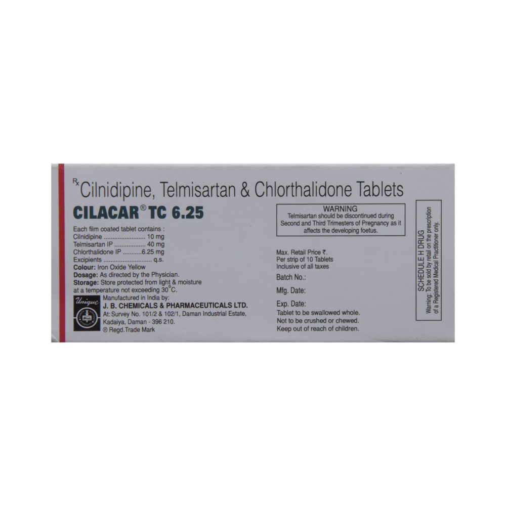 Cilacar TC 6.25 Tablet