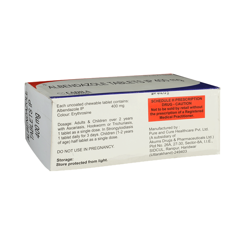 Albendazole 400mg Tablet