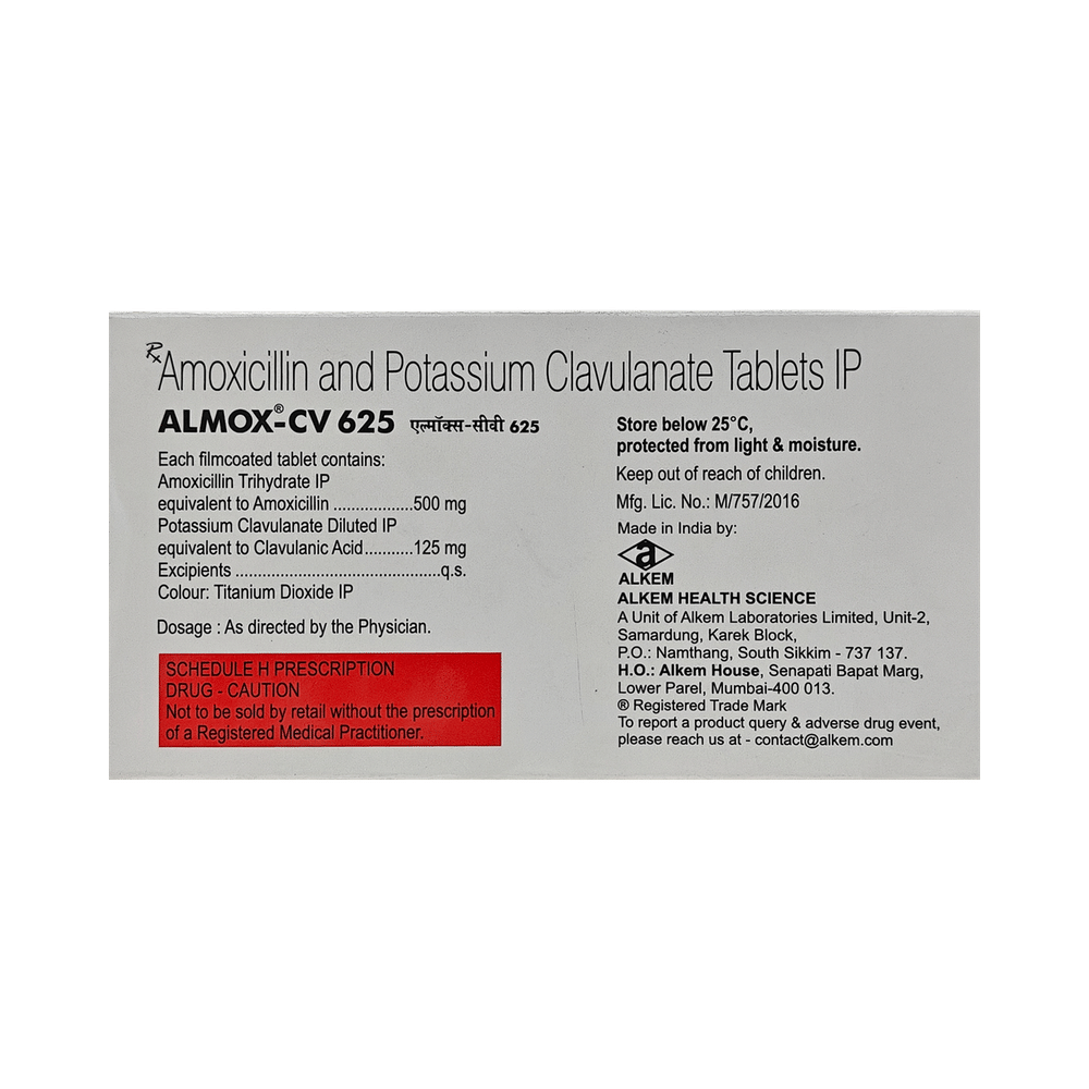 Almox CV 625 Tablet