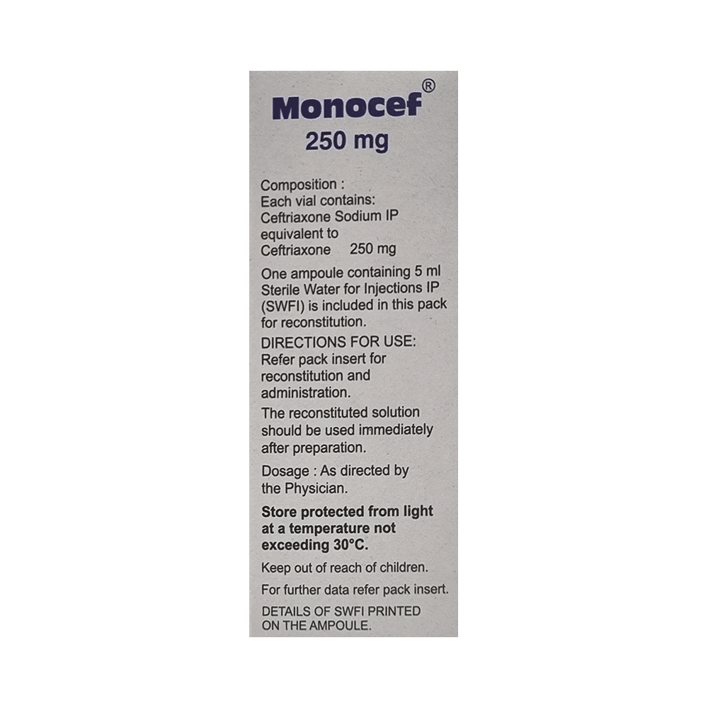 Monocef 250mg Injection