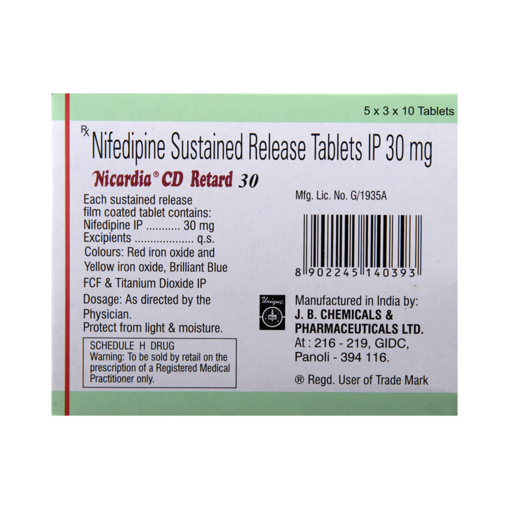 NIcardIA CD Retard 30 Tablet SR