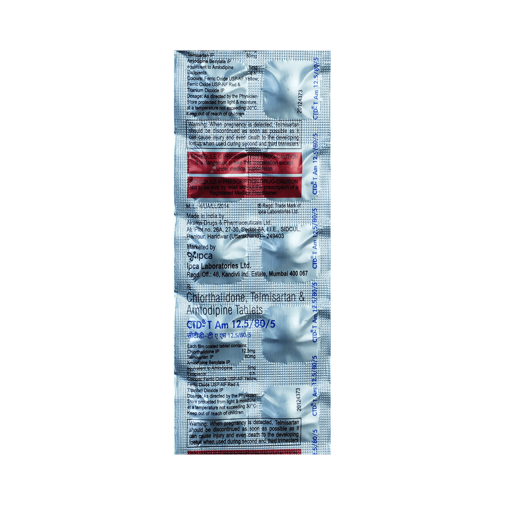 CTD-T AM 12.5/80/5 Tablet