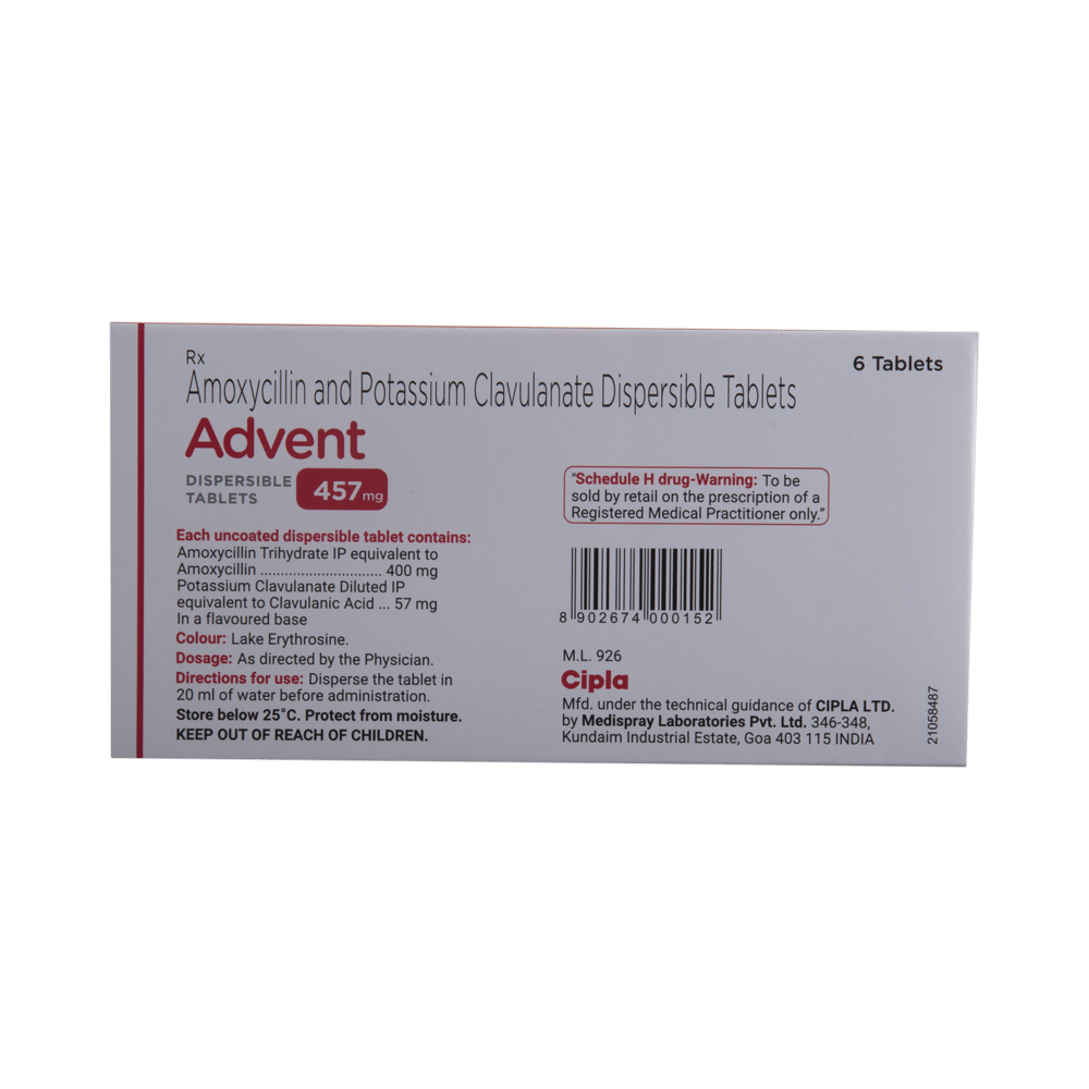 Advent 457mg Tablet DT
