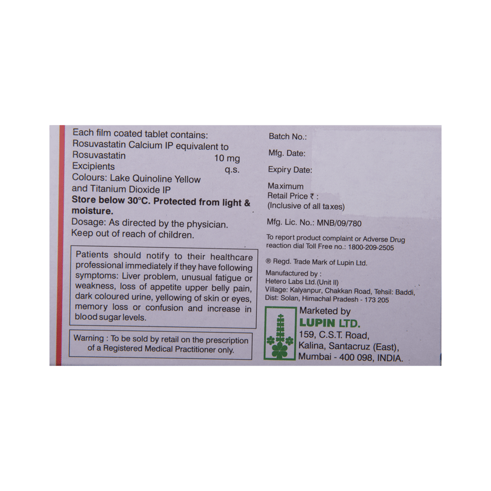 NOVastat 10 Tablet