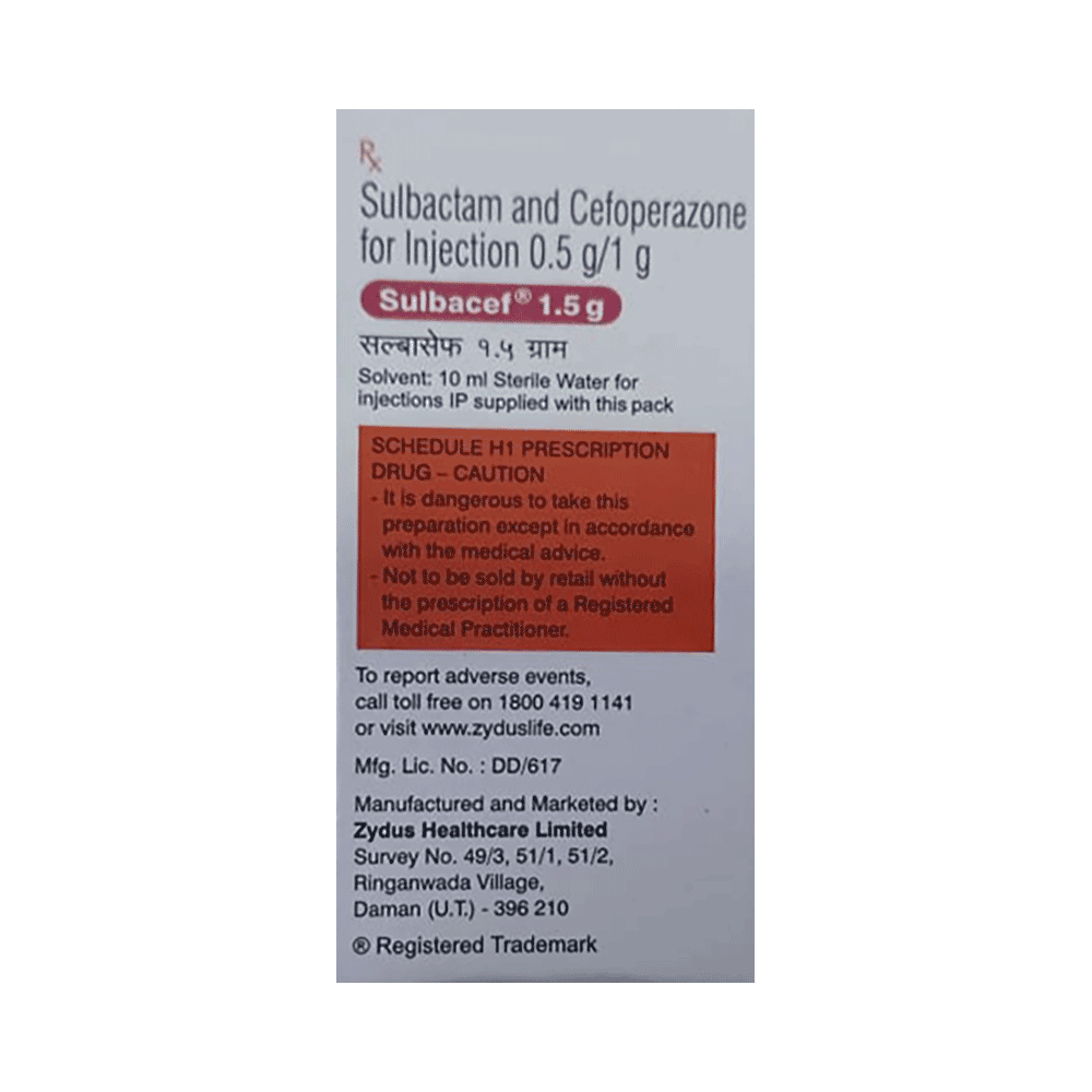 Sulbacef 1000mg/500mg Injection