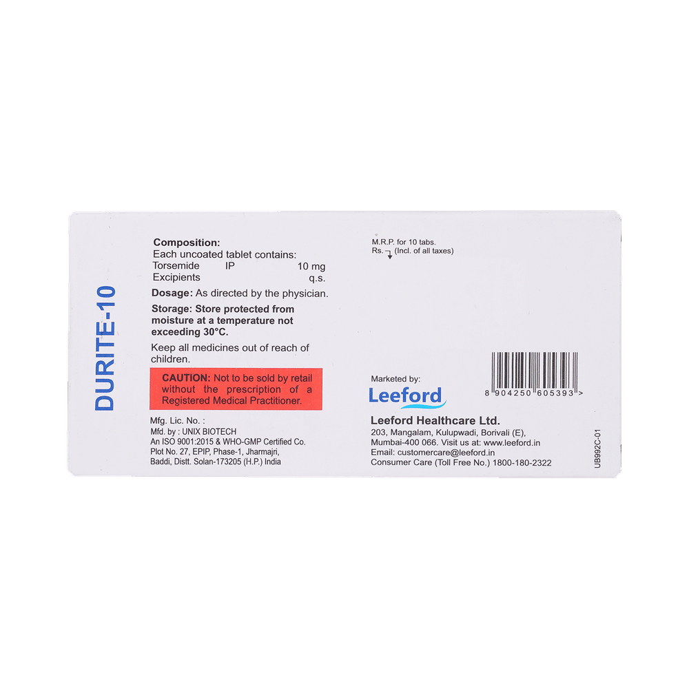 Durite 10mg Tablet