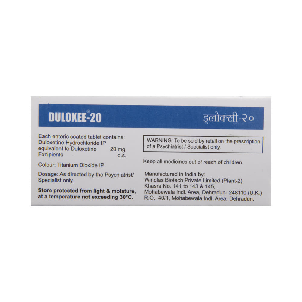 Duloxee 20 Tablet
