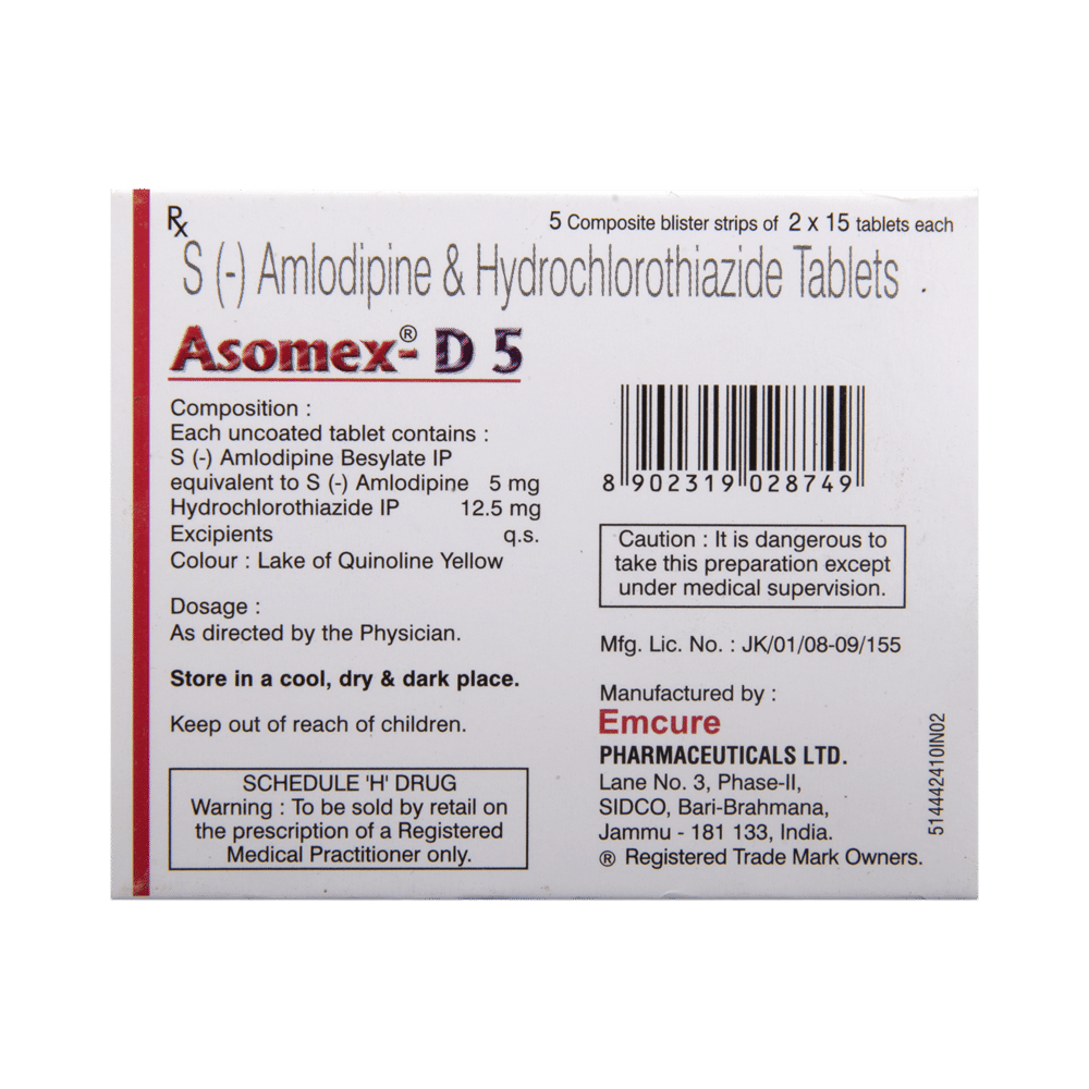 Asomex-D 5 Tablet