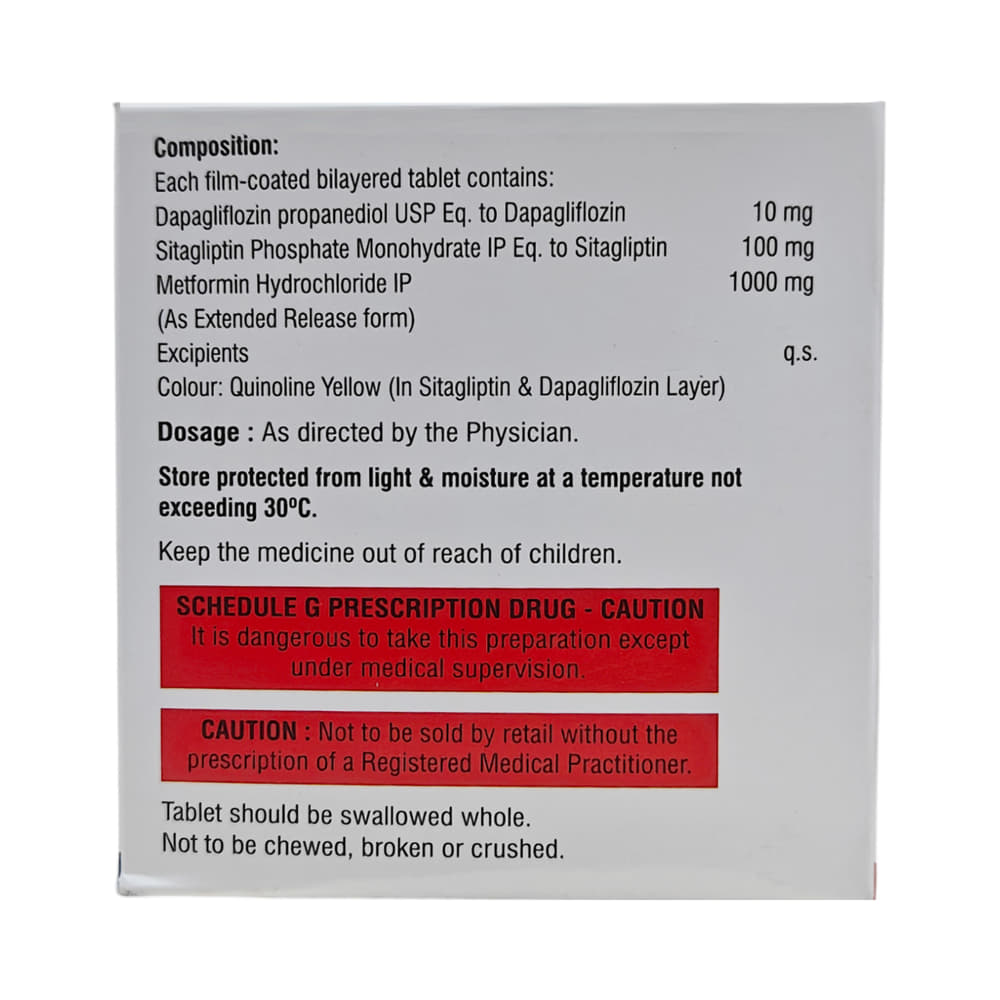 DAPamac Trio 10mg/1000mg/100mg Tablet