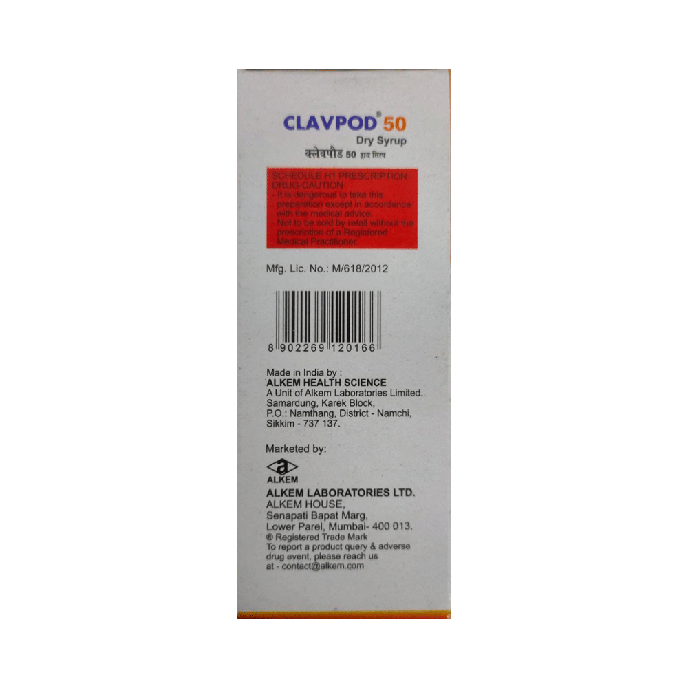 Clavpod 50 Dry Syrup Pineapple