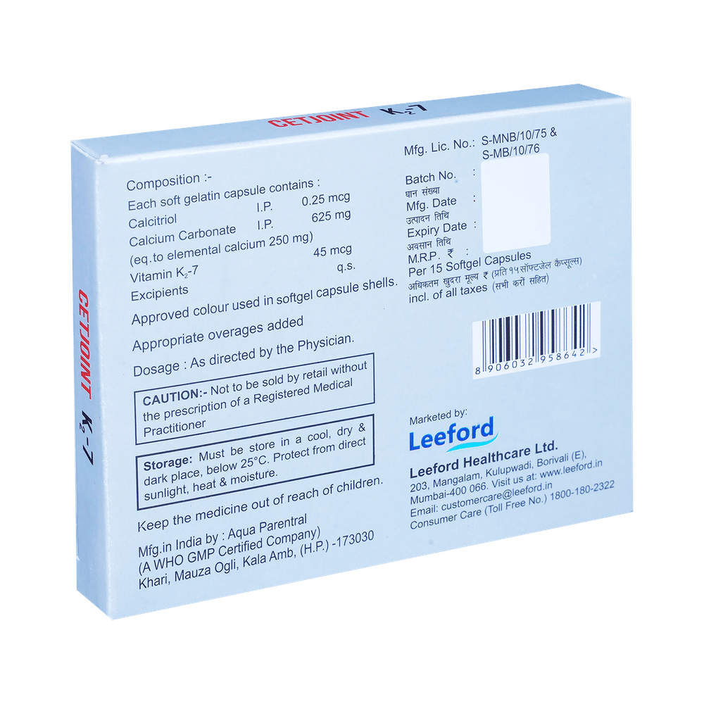 Cetjoint K2 7 Softgel Capsule