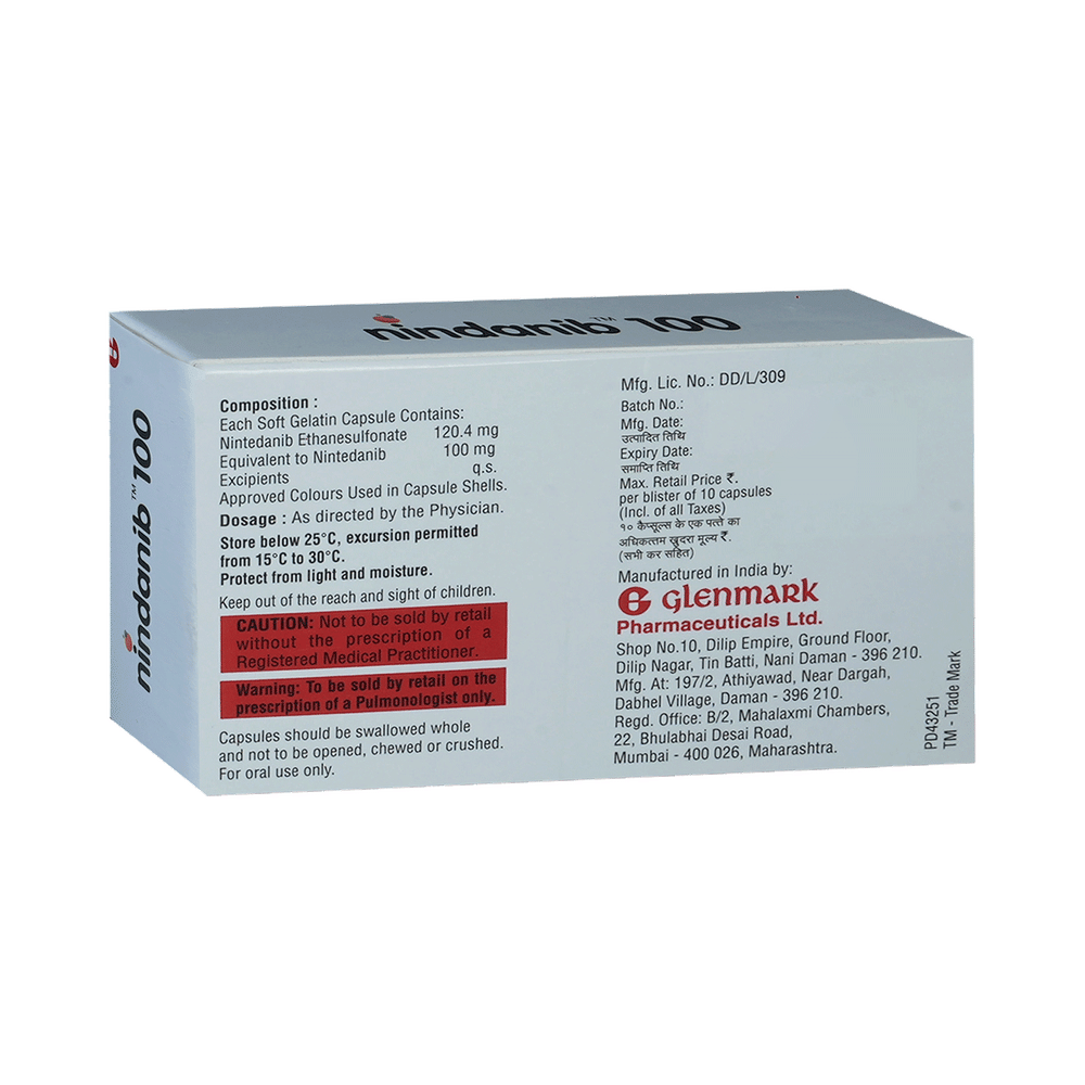 Nindanib 100 Soft Gelatin Capsule