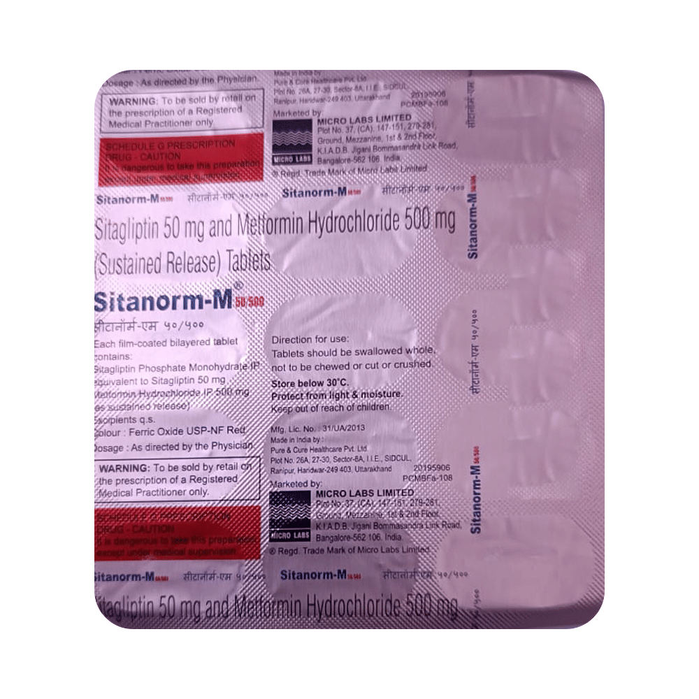 Sitanorm-M 50mg/500mg Tablet SR