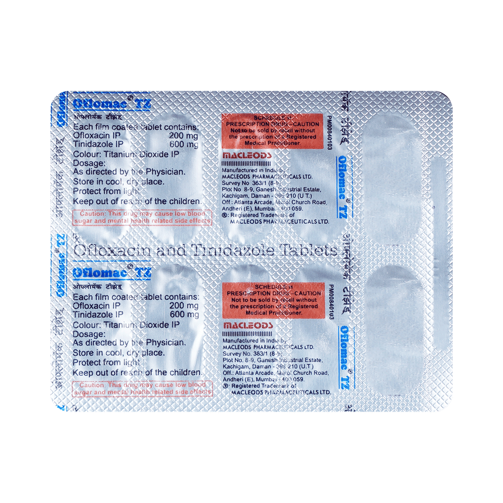Oflomac TZ 200 mg/600 mg Tablet