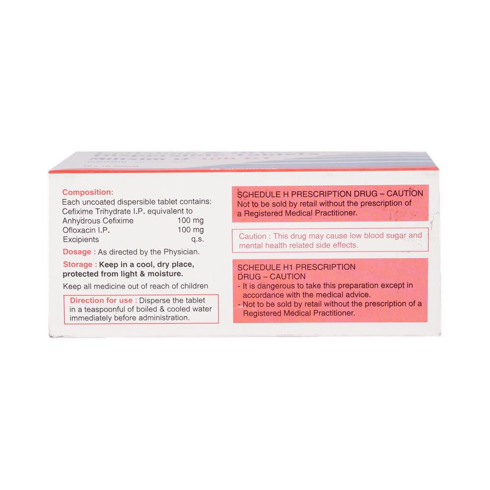Milixim-O 100mg/100mg Tablet DT