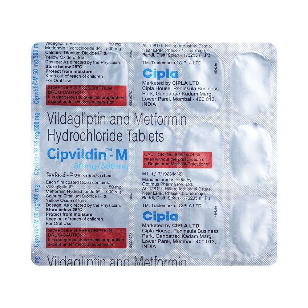 Cipvildin M 500mg/50mg Tablet