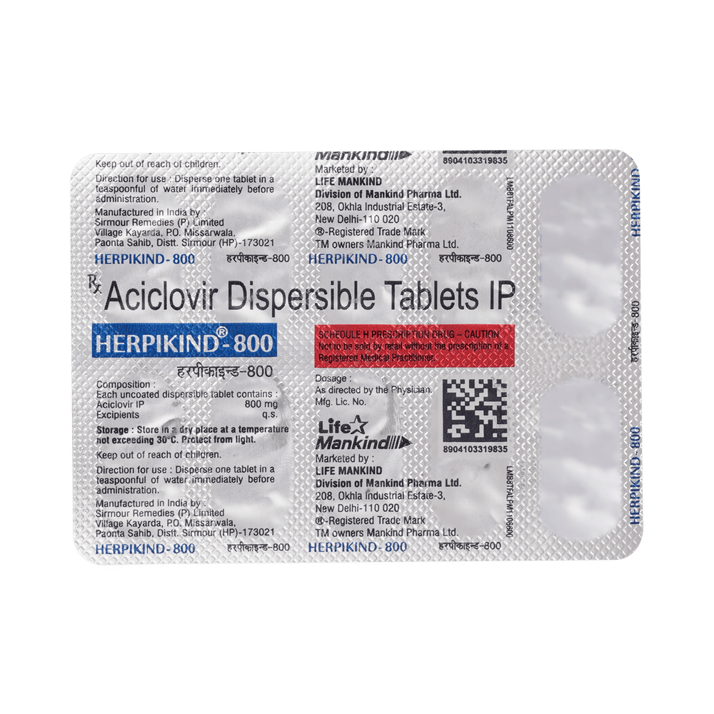 Herpikind 800mg Tablet