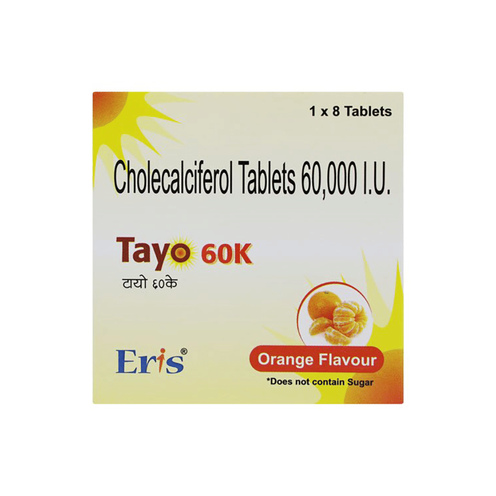 Tayo 60K Cholecalciferol Tablet | Flavour Orange