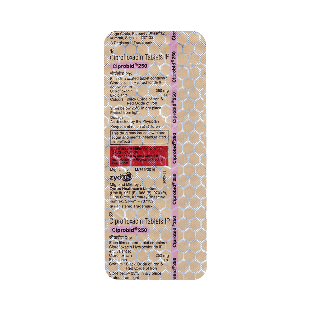 Ciprobid 250 Tablet