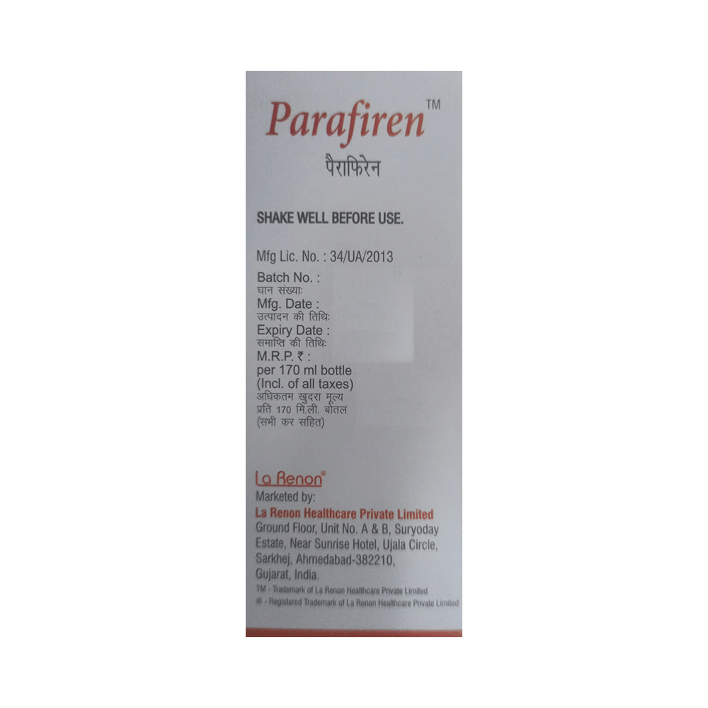 Parafiren Oral Suspension Peppermint