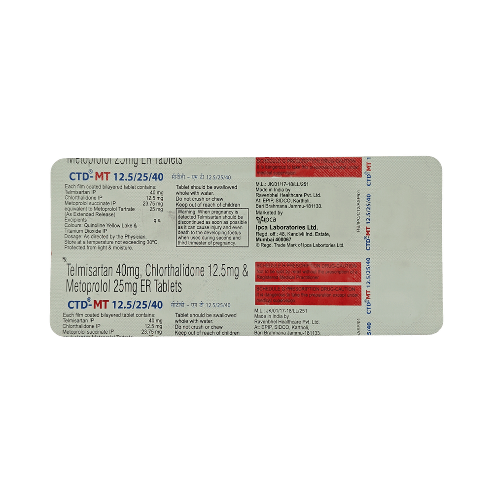 CTD-MT 12.5/25/40 Tablet ER