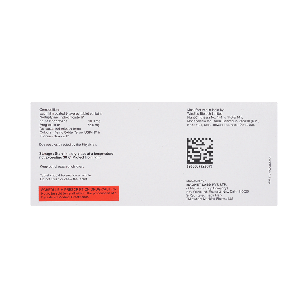 Biggaba NT 75mg/10mg Tablet SR