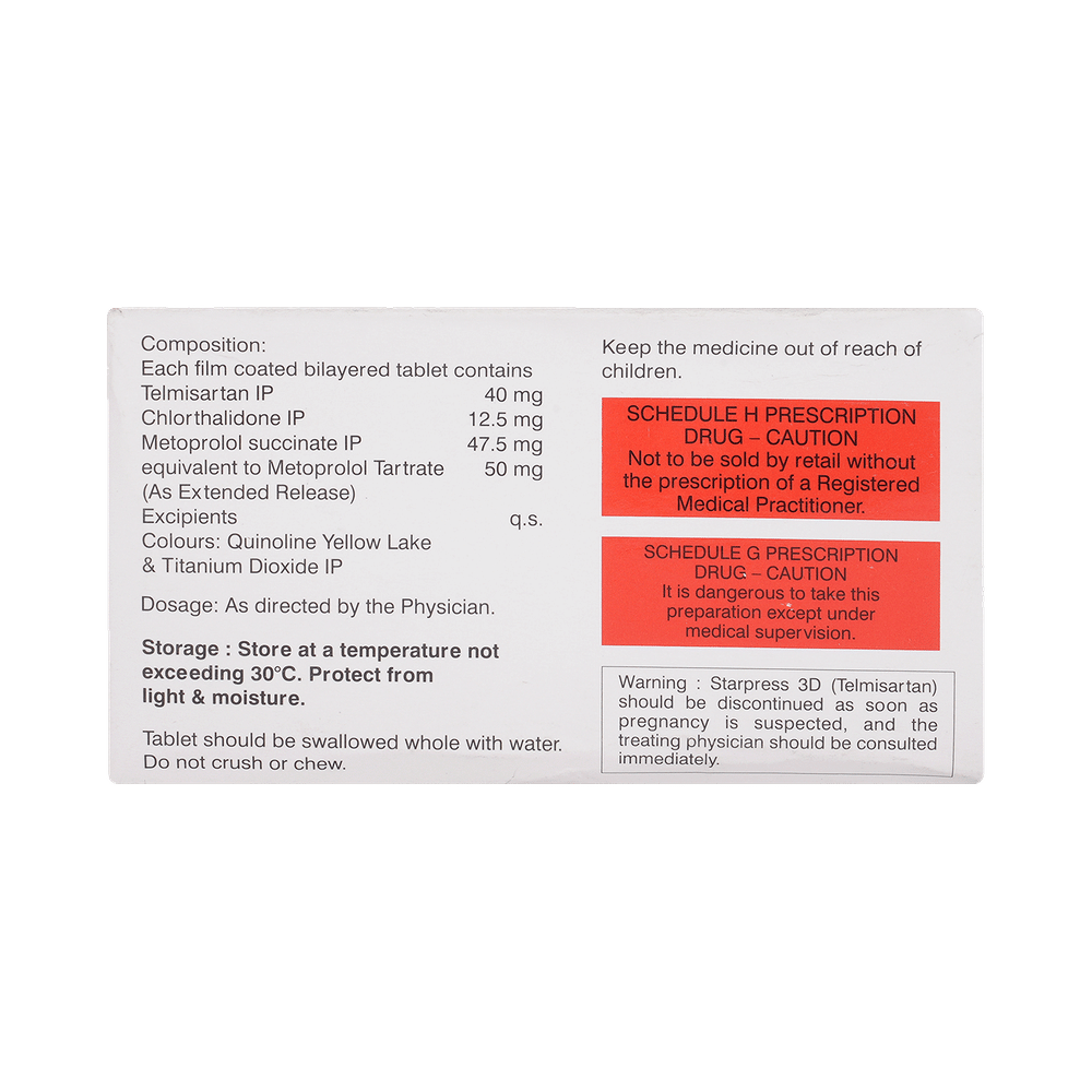 Starpress 3D 12.5mg/50mg/40mg Tablet