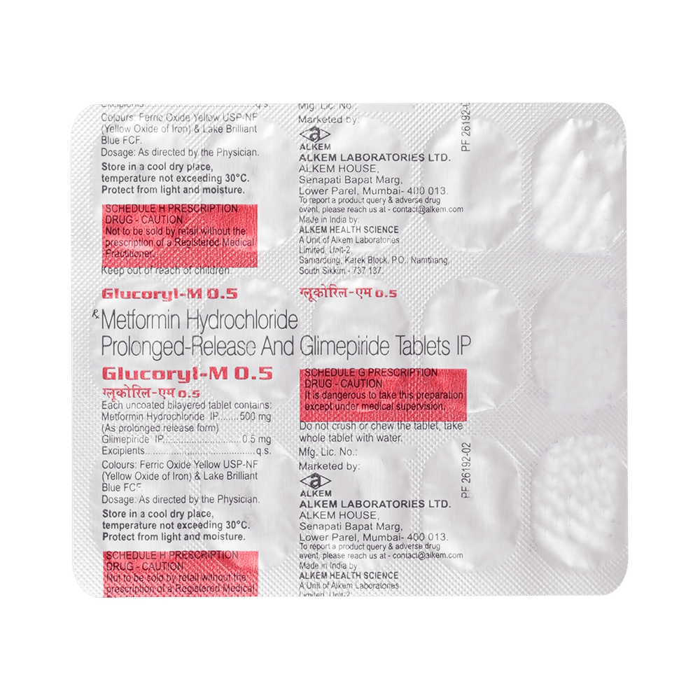 Glucoryl-M 0.5 mg Tablet