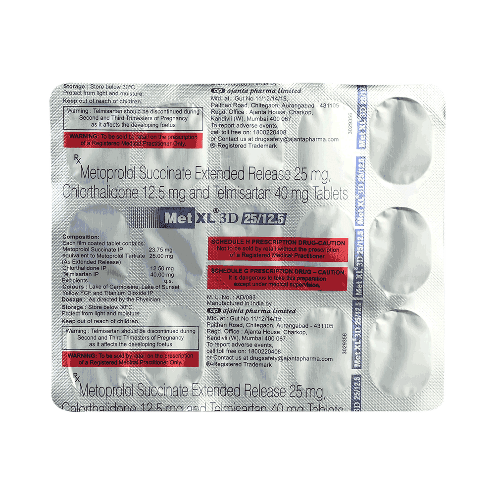 Met XL 3D 25/12.5 Tablet ER