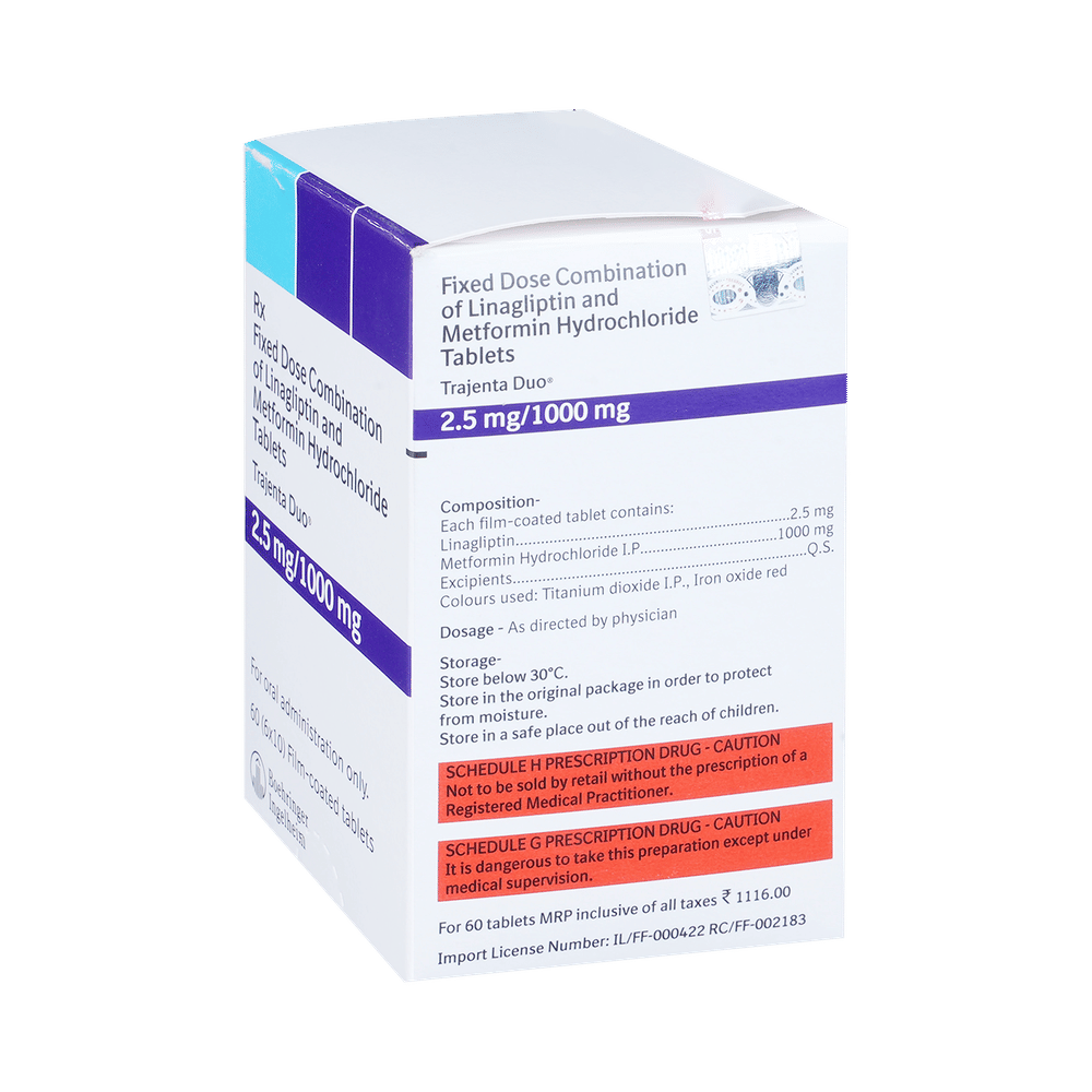 Trajenta Duo 2.5mg/1000mg Tablet