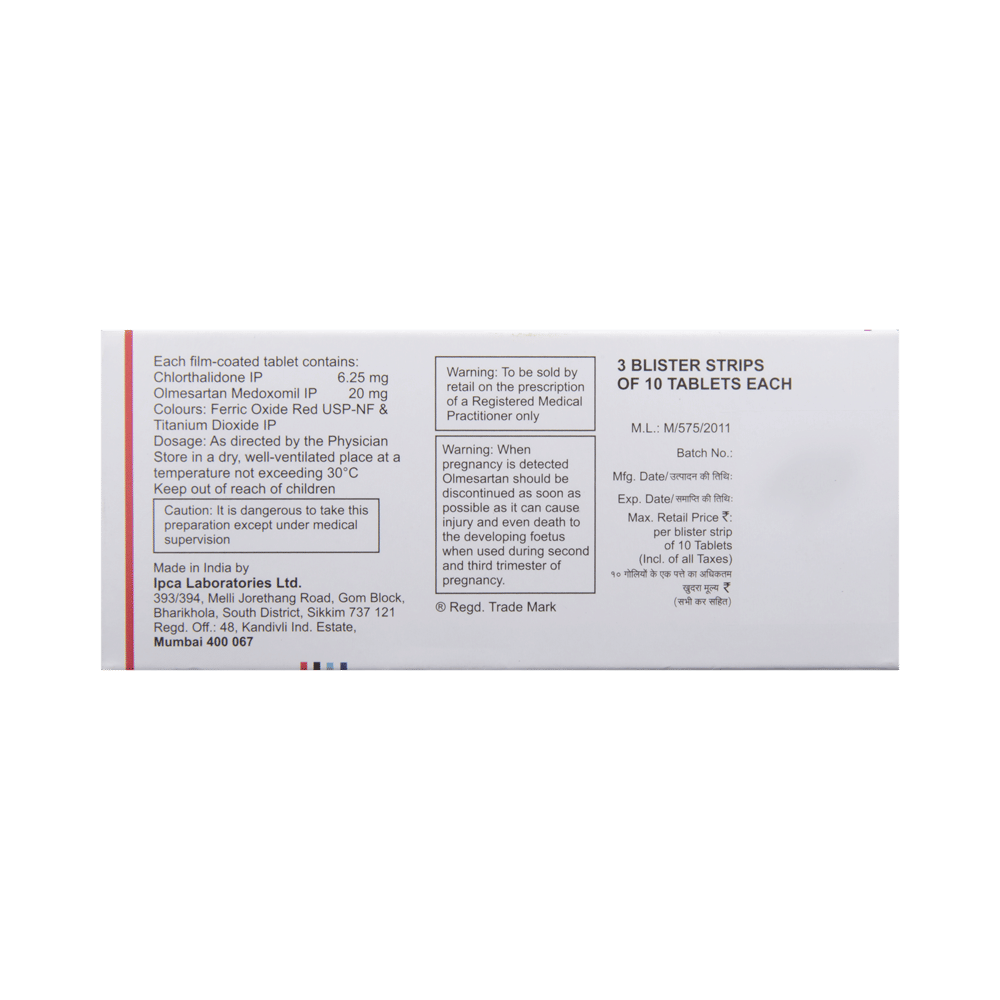 CTD-O 6.25/20 Tablet