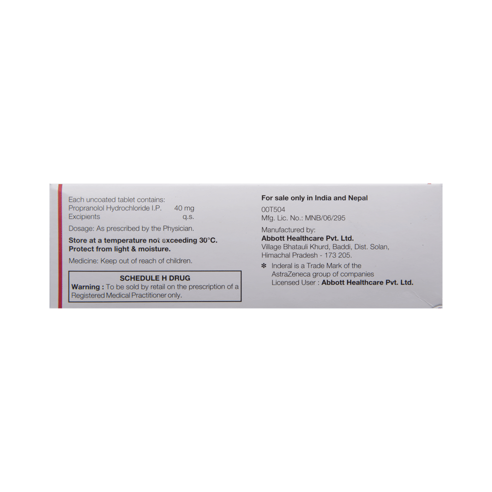 IndERAL 40 Tablet